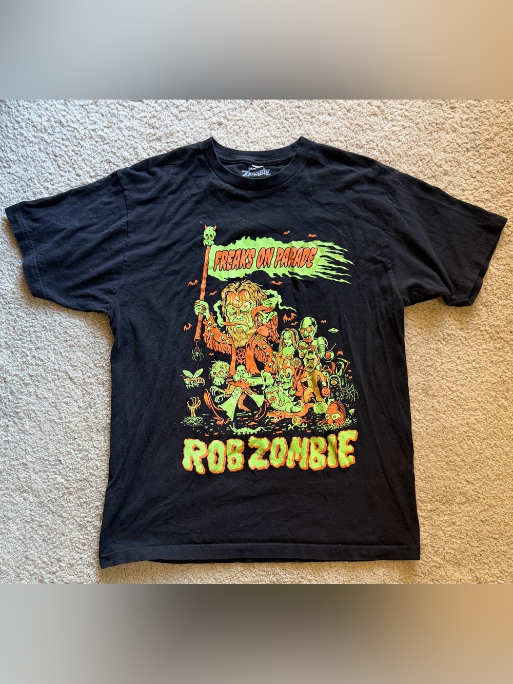 Rob Zombie "Freaks on Parade" Tour Graphic Tee — Size Large